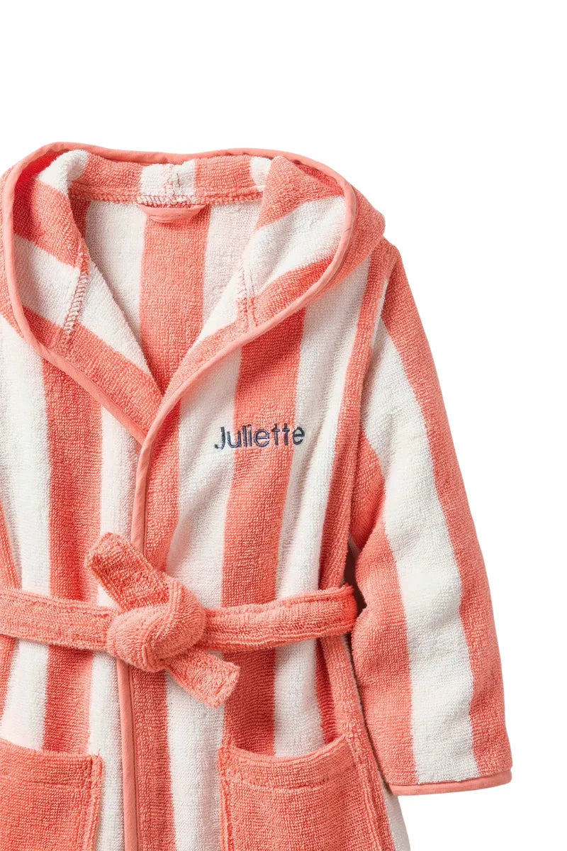 Striped Bathrobe for Children, Transat - striped violet