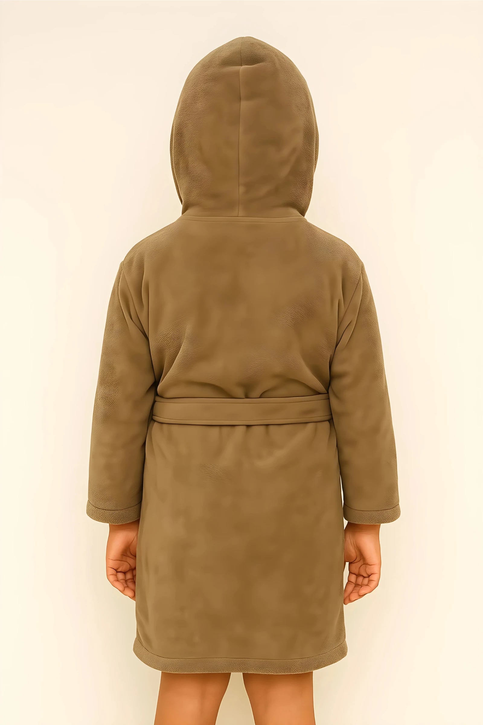 Kids Cotton Velvet Bathrobes (Beige)