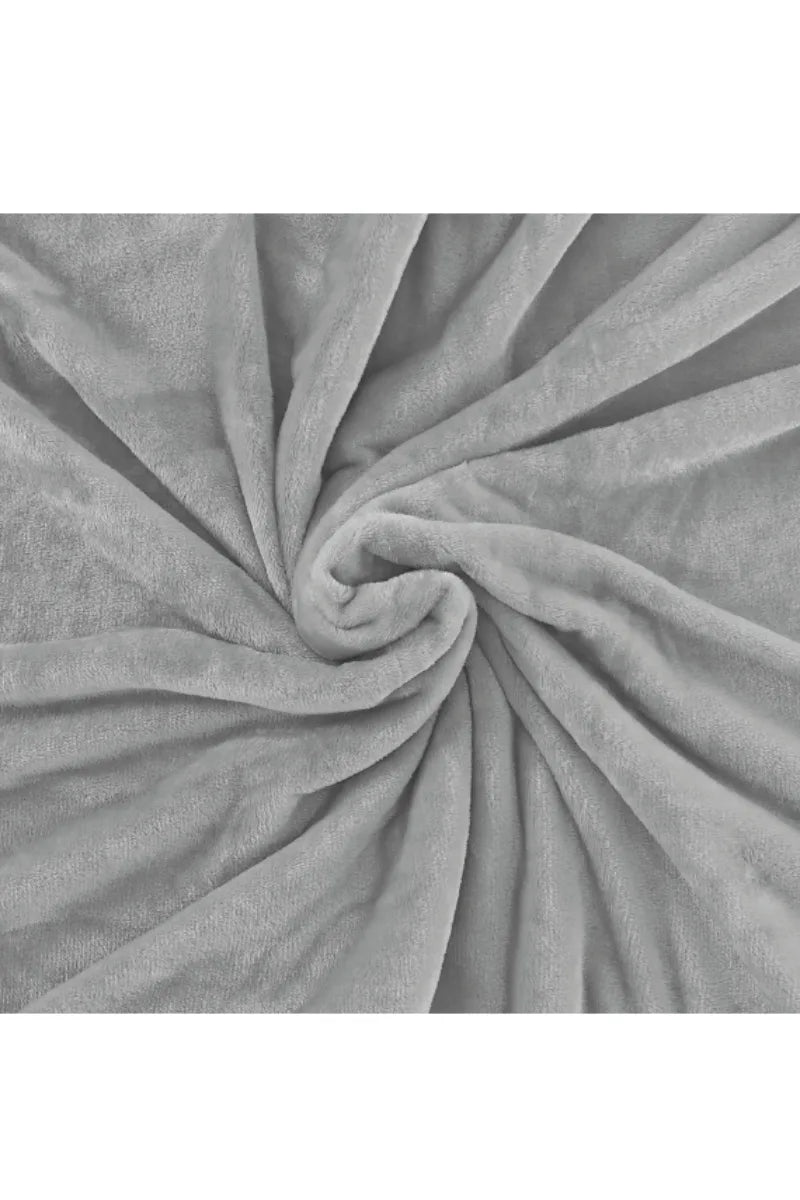 Elegant Embossed Blanket | Luxury Coral AC Fleece (Gray)