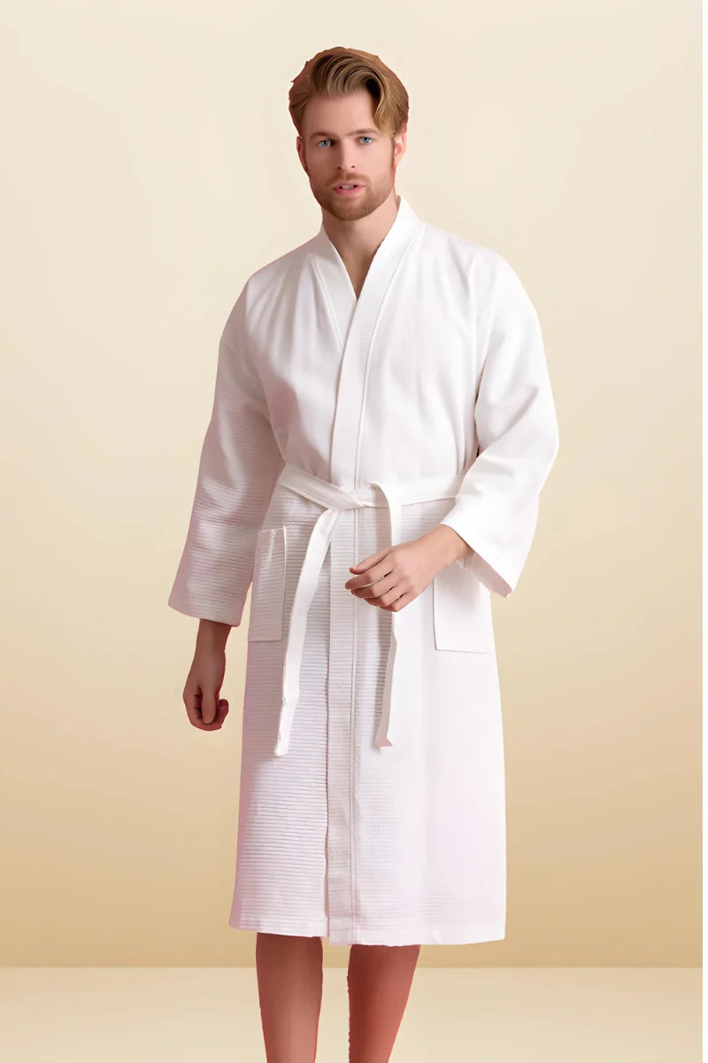 Luxurious White Bathrobe for Men