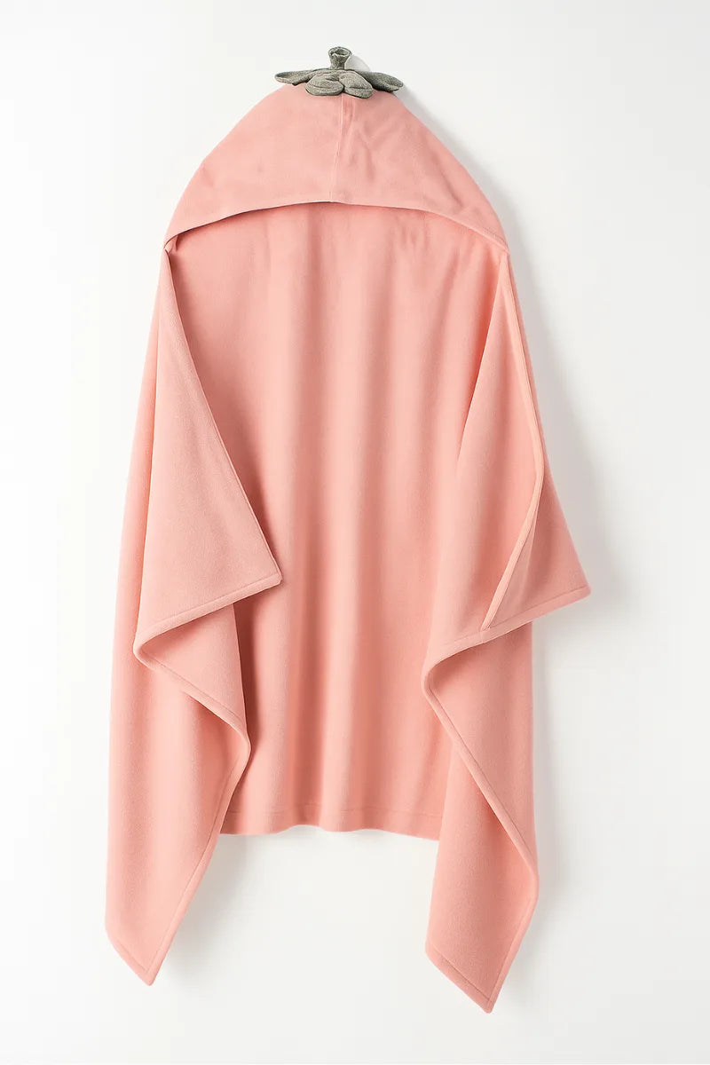 Baby Pink Poncho Hoodie Towel | Personalized Hooded Bath Towel for Kids