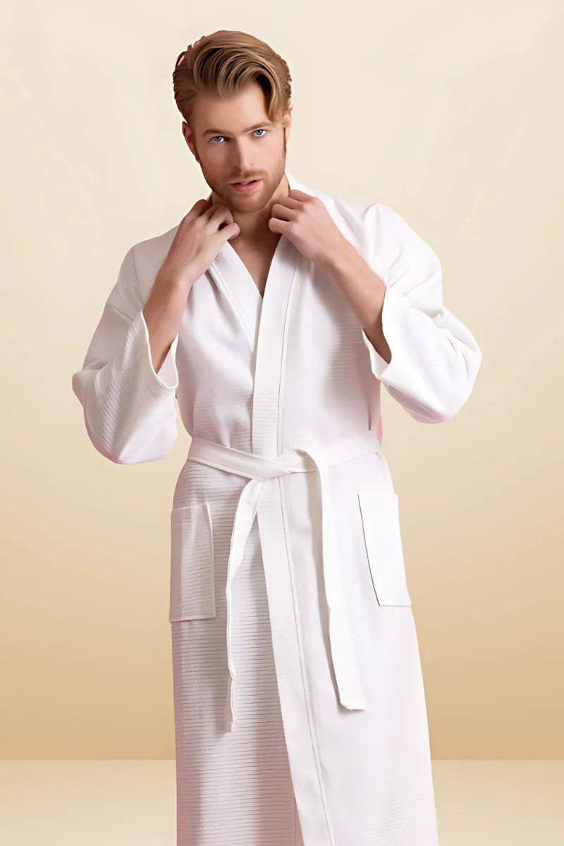 Luxurious White Bathrobe for Men