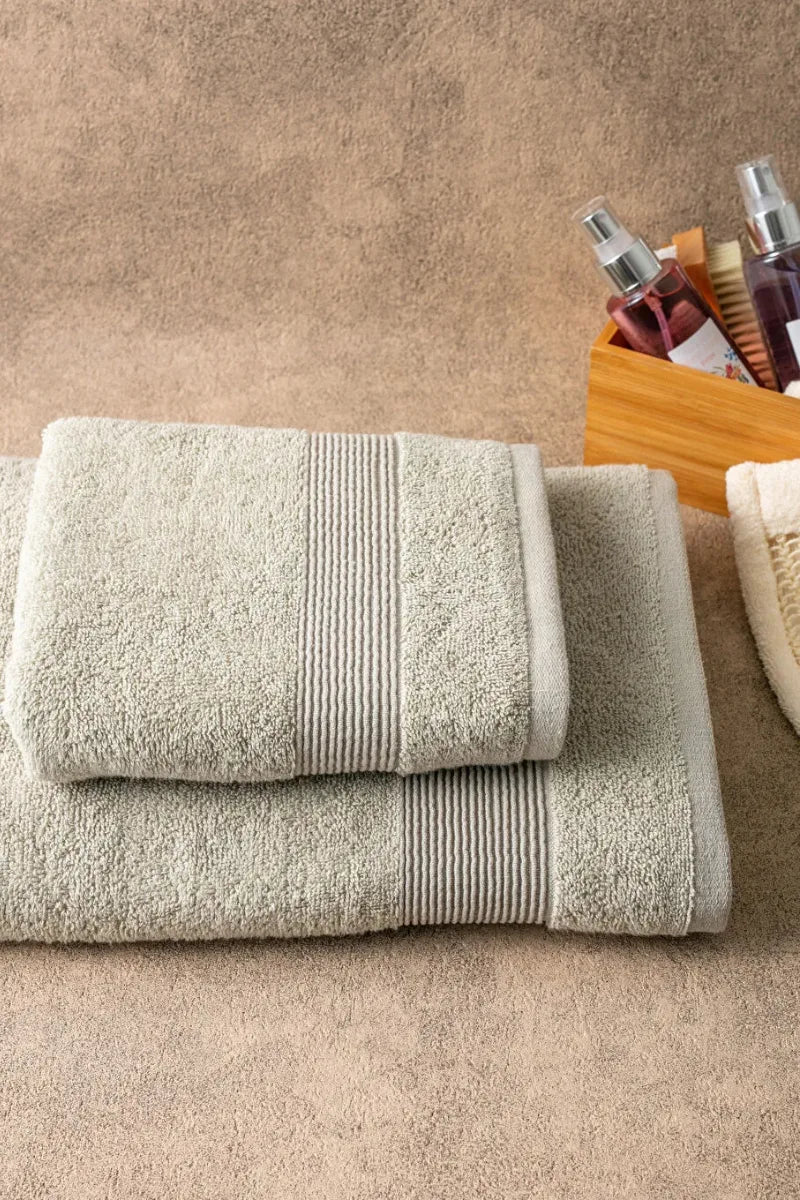 2-Pcs Premium Cotton Towel Set – Bath & Hand Towel