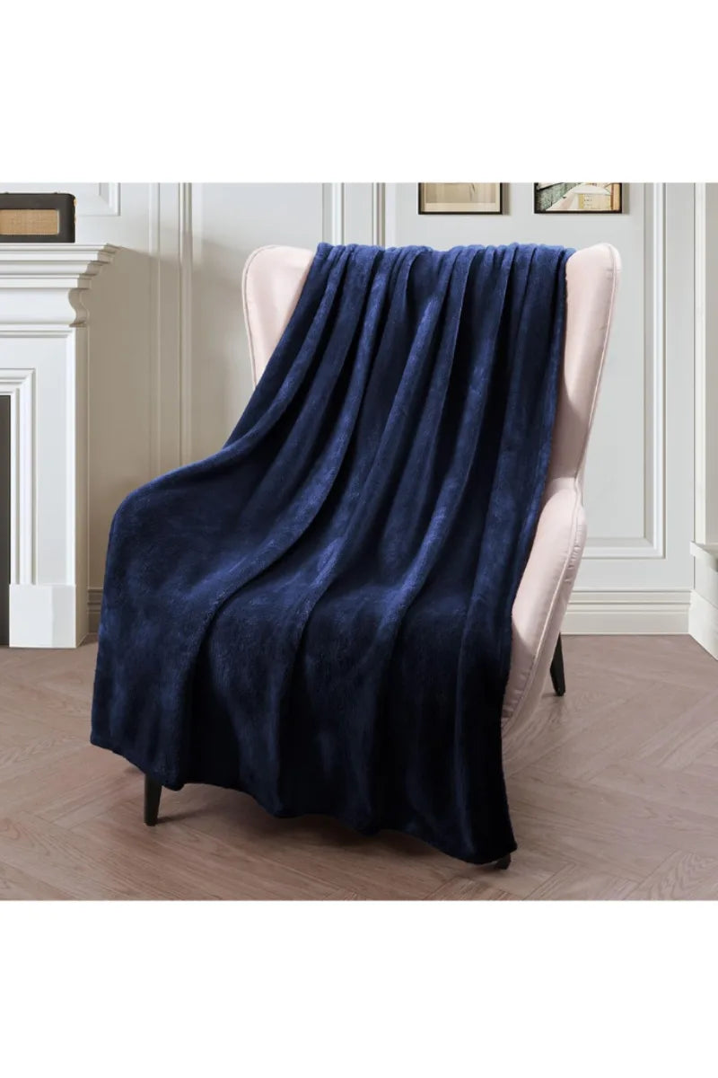 Luxury Soft Fleece AC Blanket (Dark Blue)