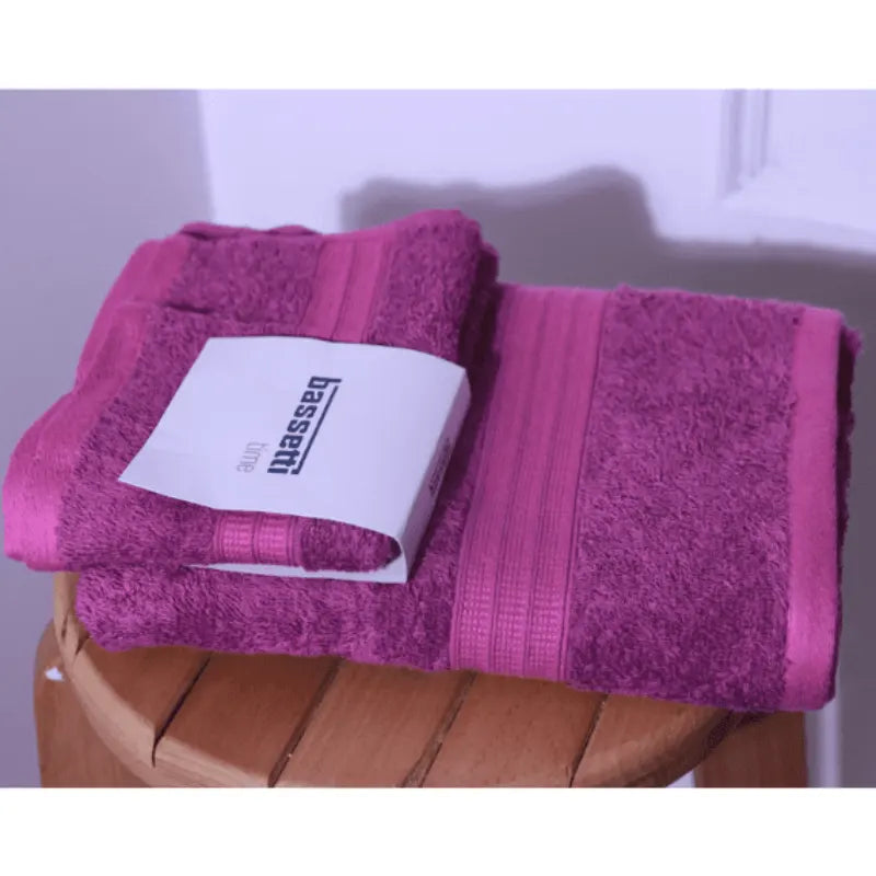 Export Quality Towel Set Magenta (Pack Of 2)
