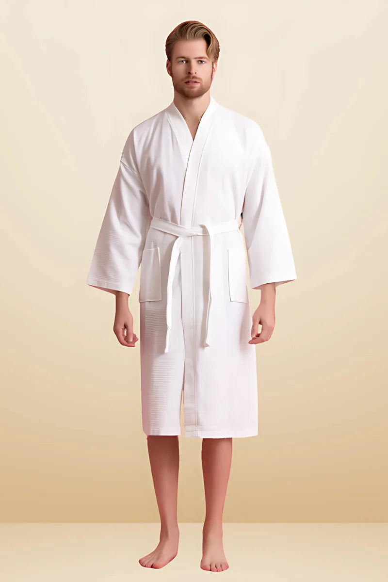Luxurious White Bathrobe for Men