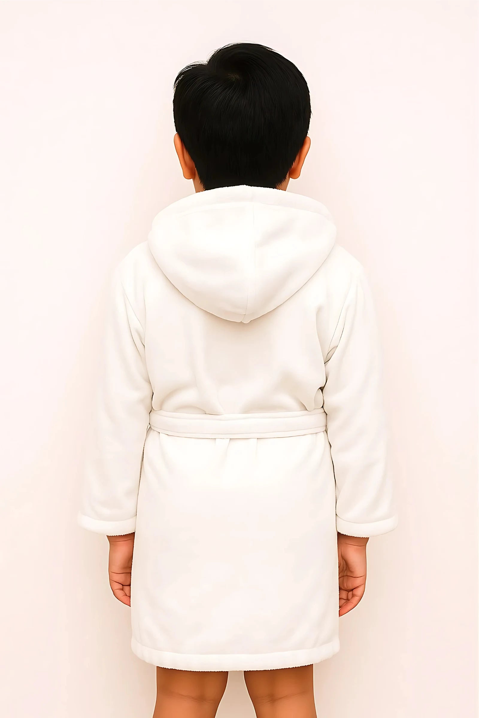 Kids Cotton Velvet Bathrobes (Pure white)