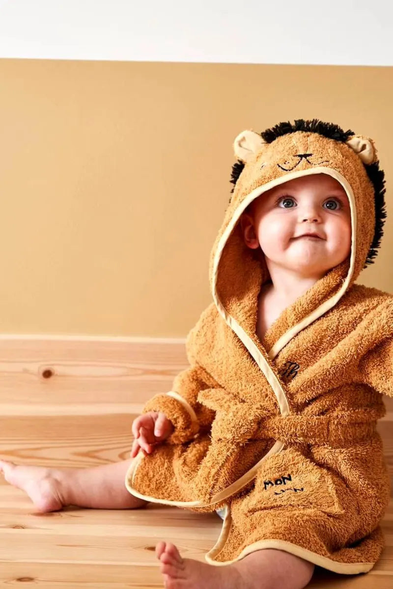 Cub Hooded Kids Bathrobe – Yellow (Ages 9 Months to 4 Years)