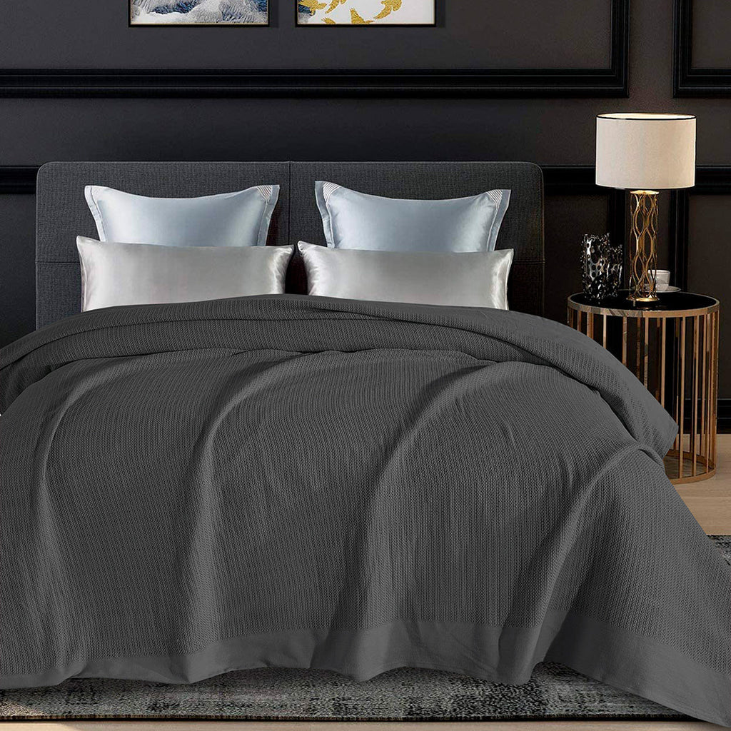 AC Thermal Black Blanket | Soft & Breathable Comfort