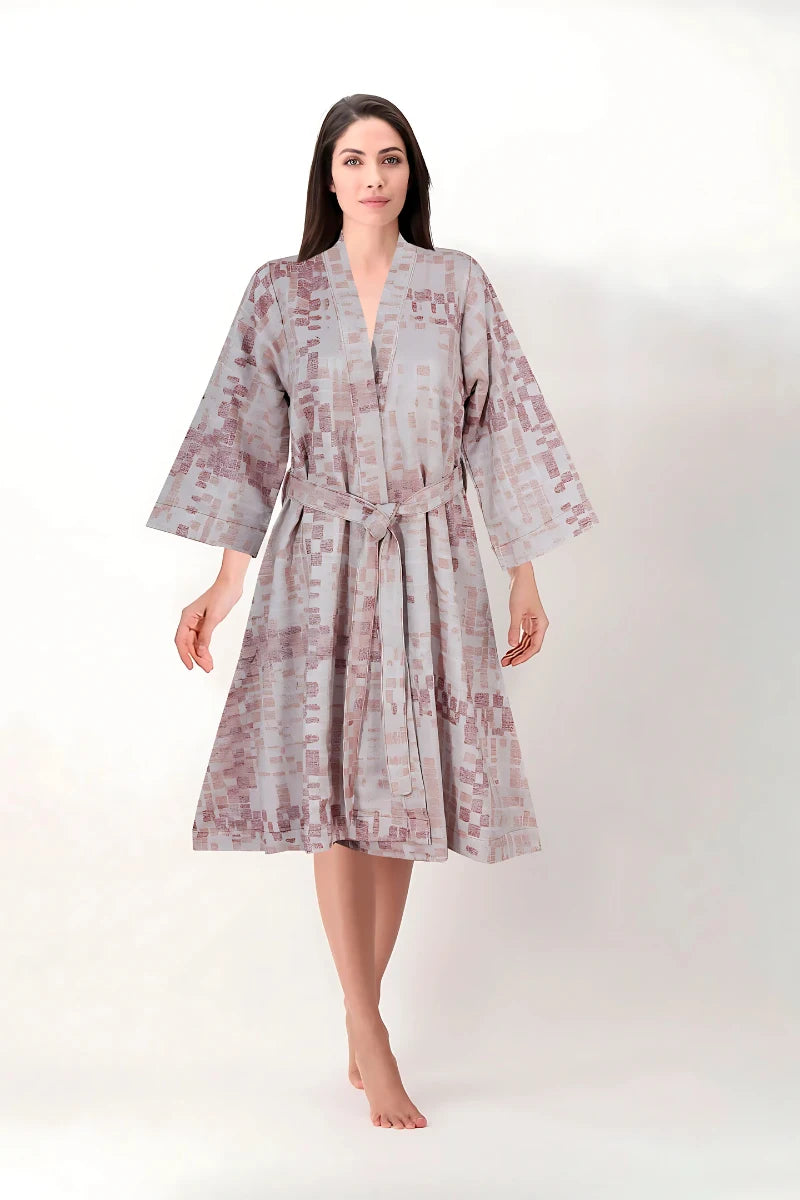 Pleated Cotton Bathrobe Set | Unisex | Soft & Stylish