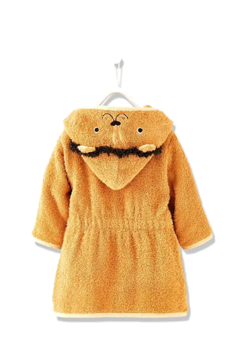Cub Hooded Kids Bathrobe – Yellow (Ages 9 Months to 4 Years)