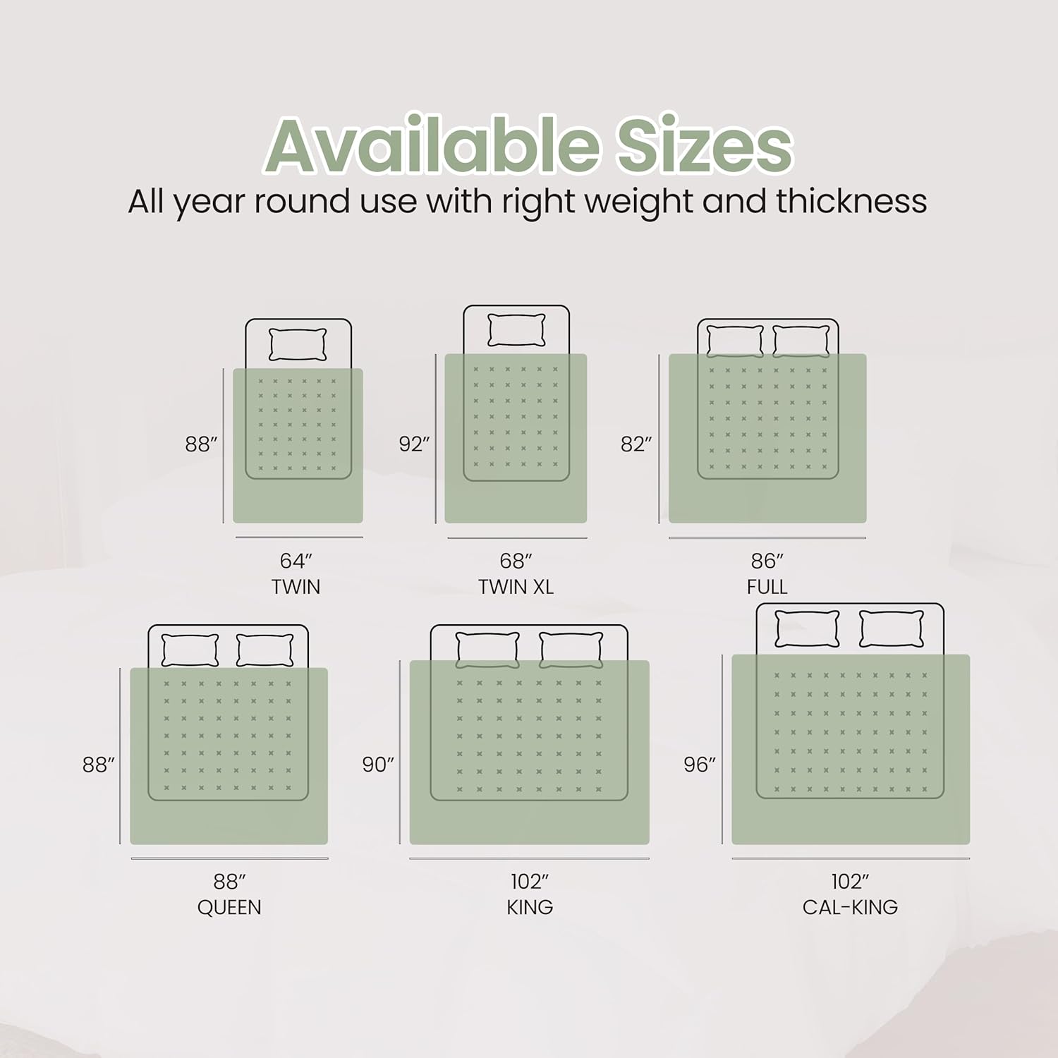 Soft Saga Green Quilted Comforter with Corner Tabs