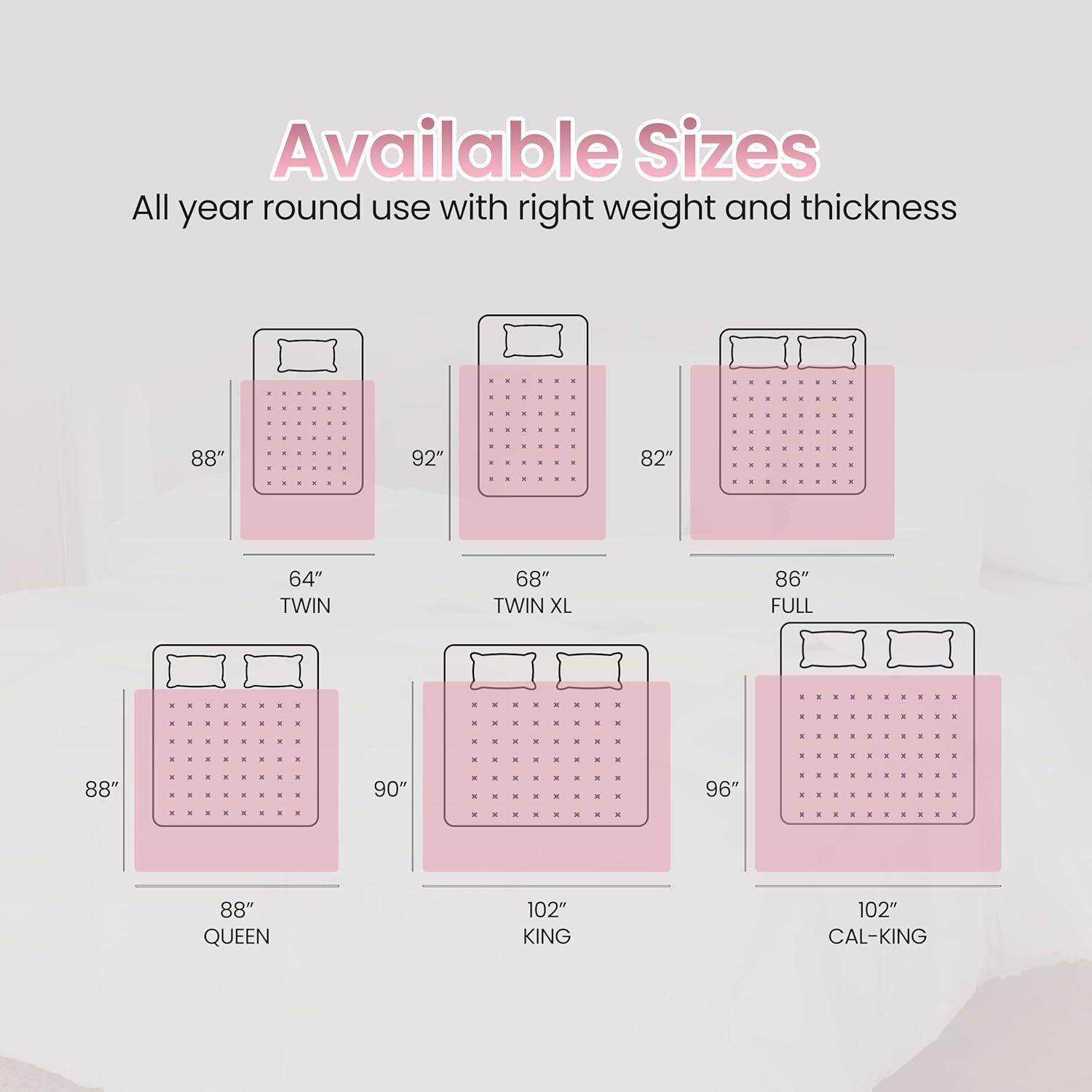 Soft Pink Quilted Comforter with Corner Tabs