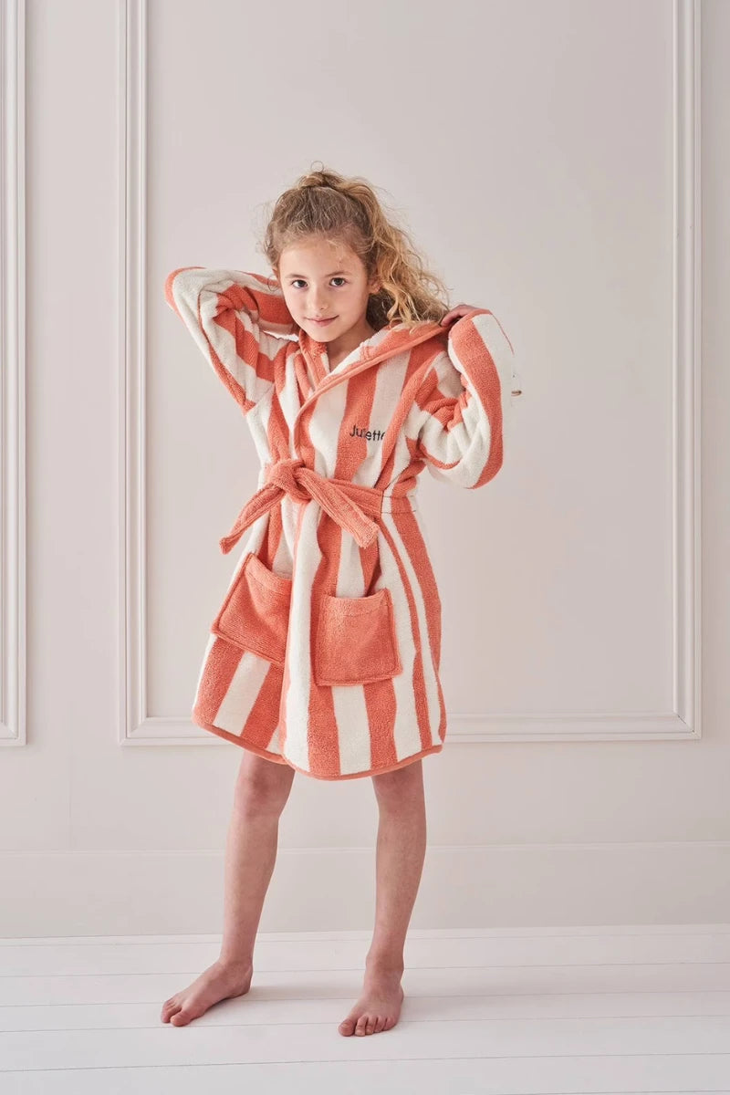 Striped Bathrobe for Children, Transat - striped violet