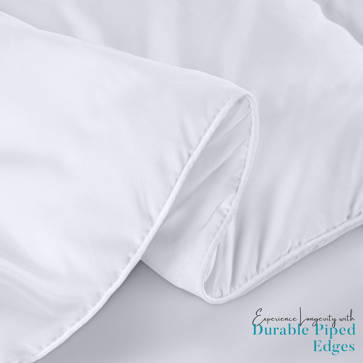 Soft White Quilted Comforter with Corner Tabs