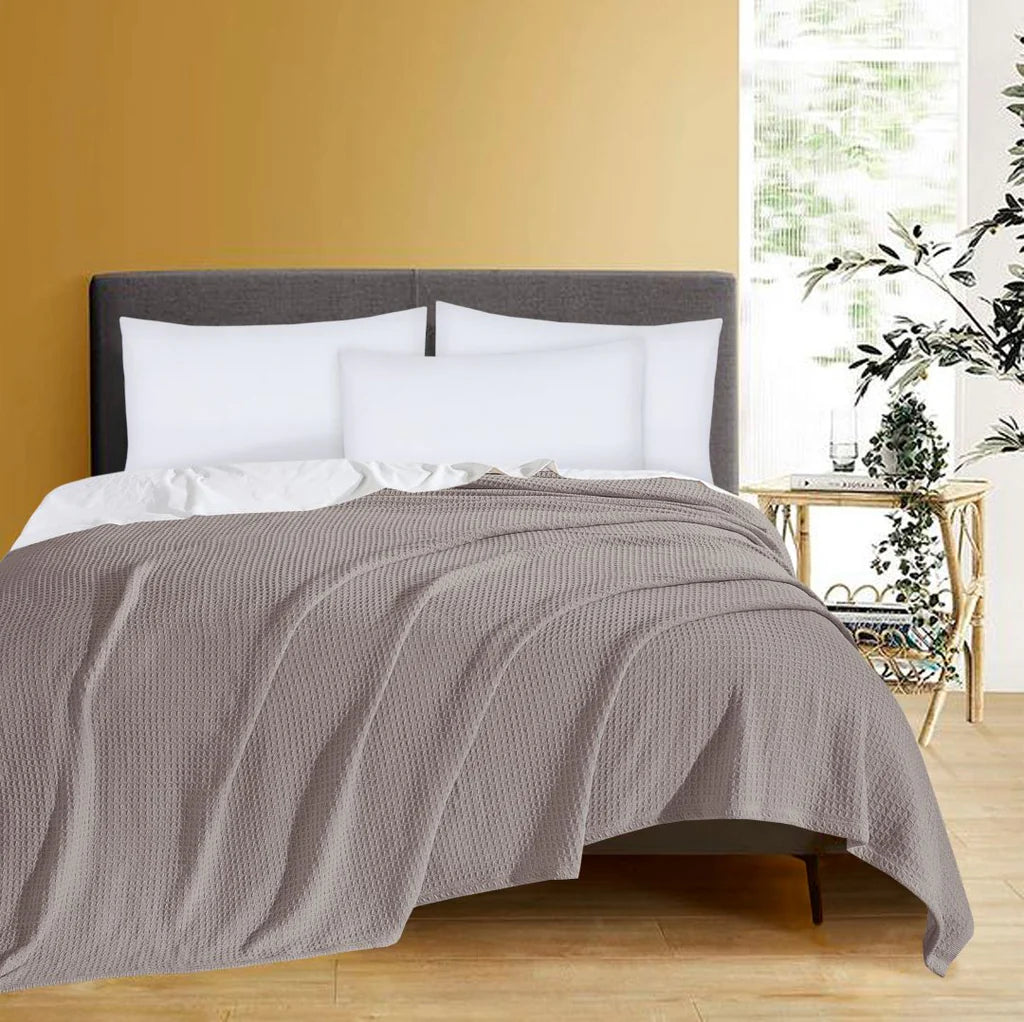 AC Thermal Light Brown Blanket | Soft & Breathable Comfort