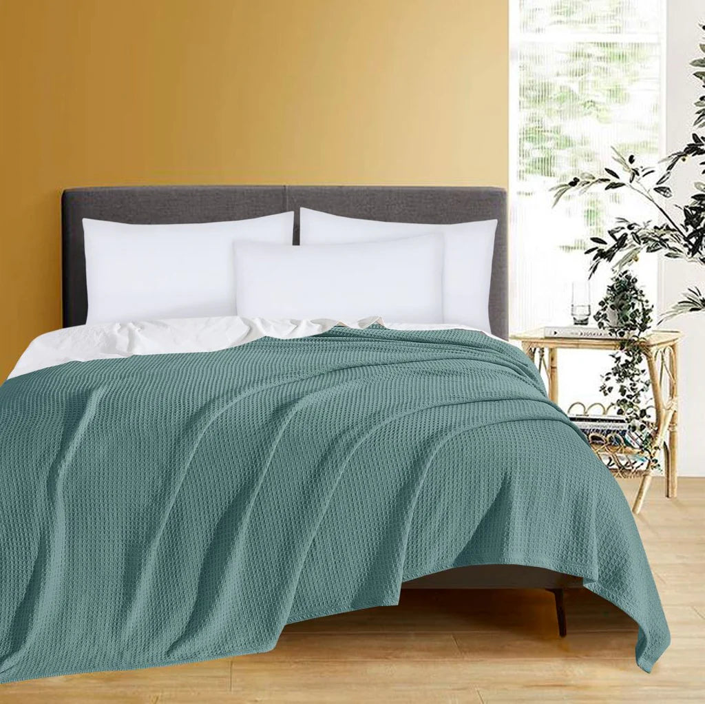 AC Thermal Light Green Blanket | Soft & Breathable Comfort