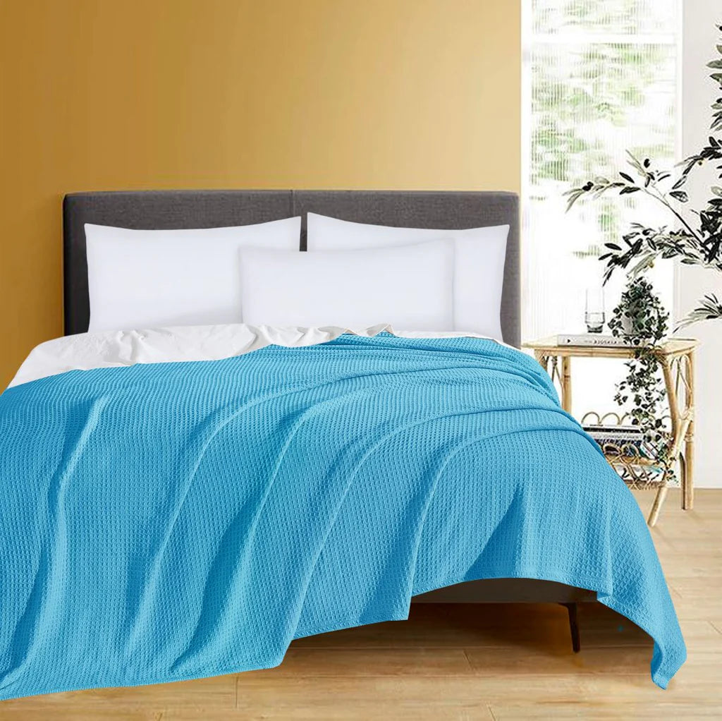 AC Thermal Blue Blanket | Soft & Breathable Comfort