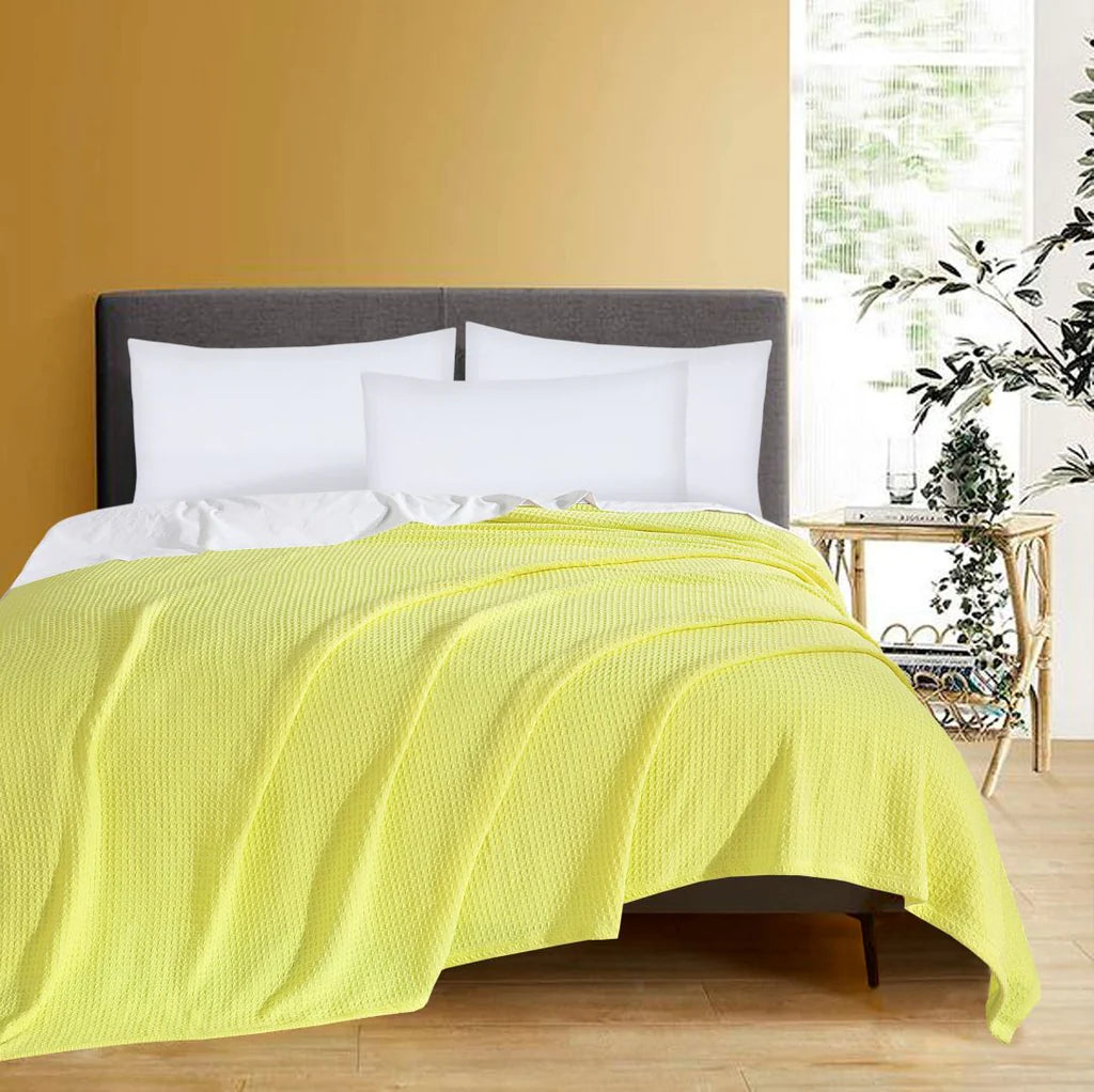 AC Thermal Yellow Blanket | Soft & Breathable Comfort