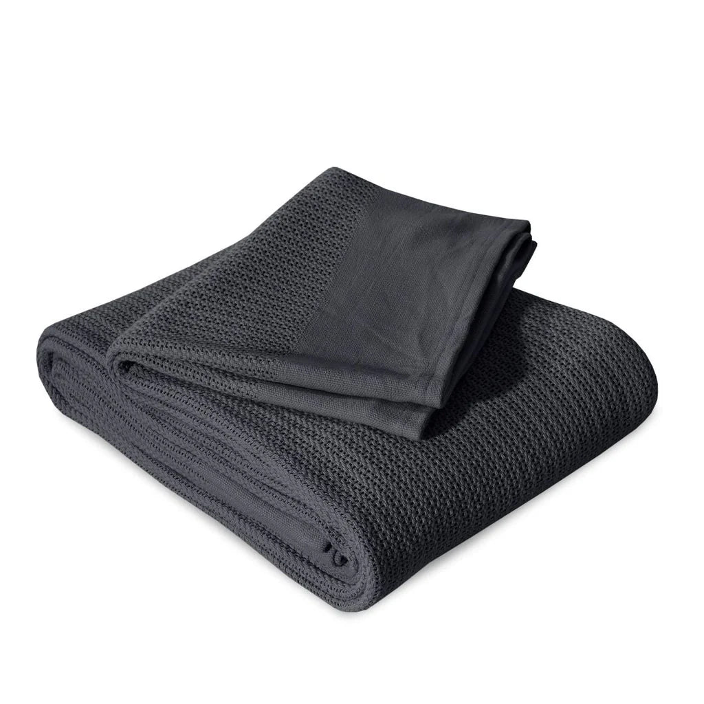 AC Thermal Black Blanket | Soft & Breathable Comfort