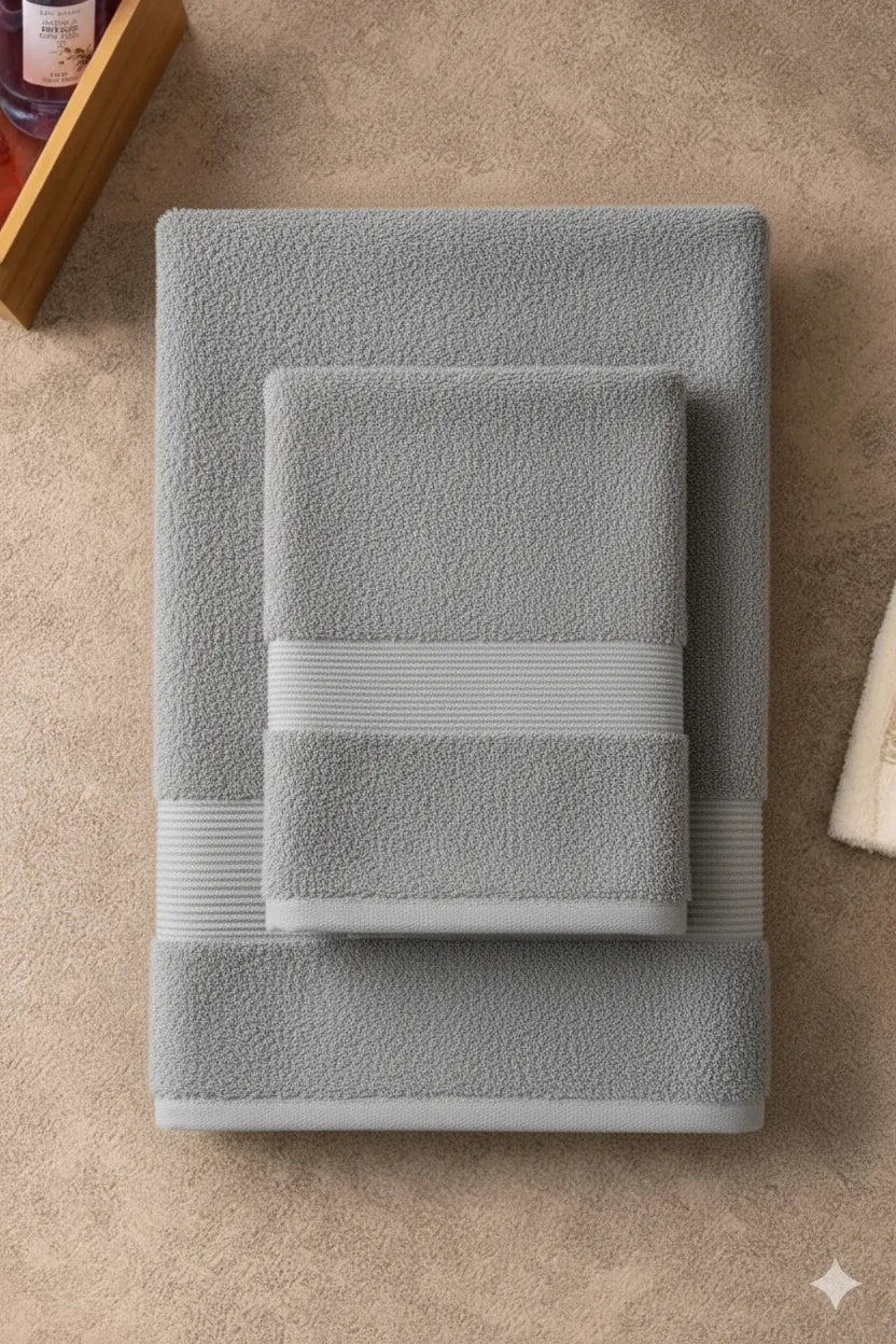 2-Pcs Premium Cotton Towel Set – Bath & Hand Towel