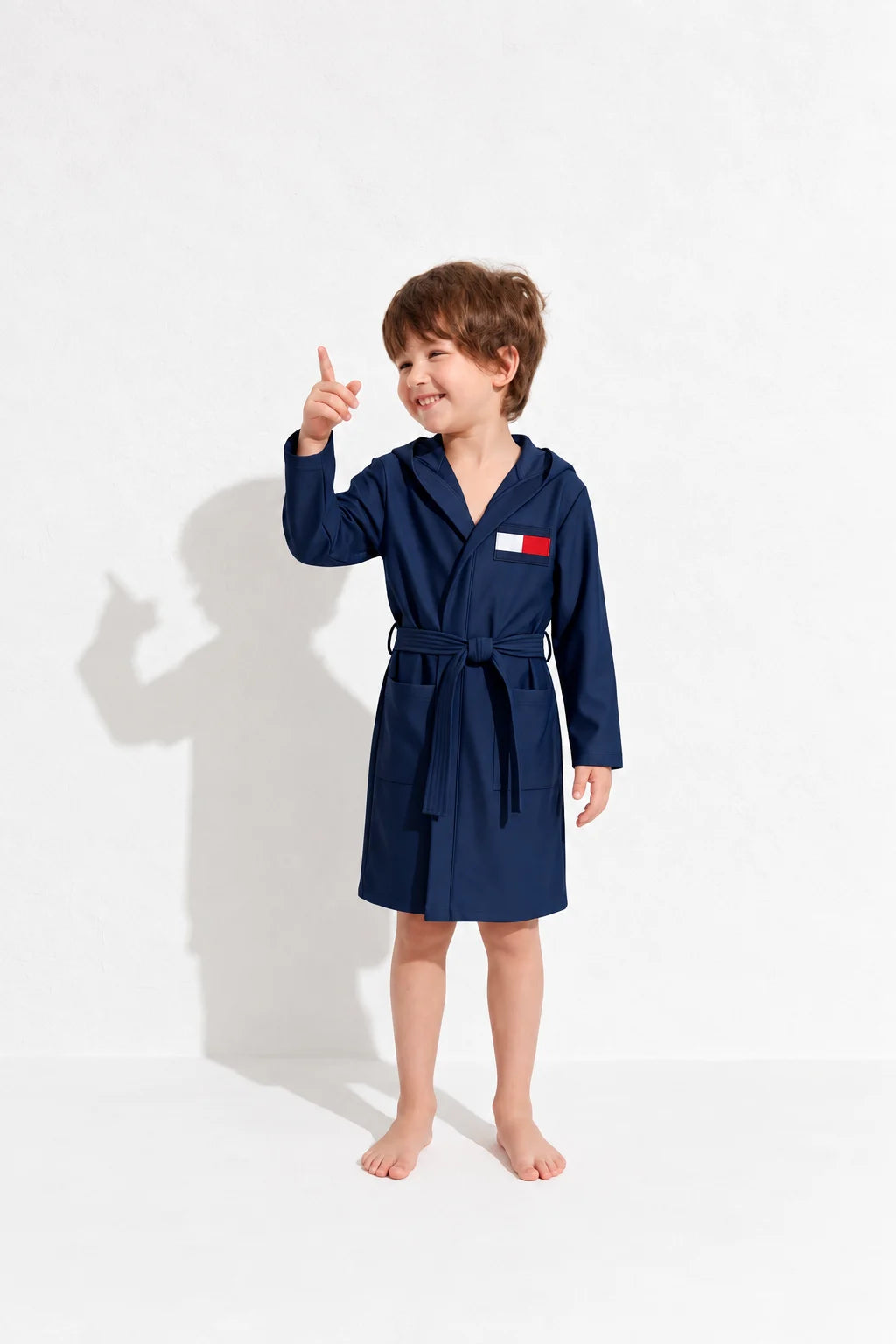 Tommy Hilfiger Kids Bathrobe – Navy & Pink | (Ages 8, 10, 12 & 14 Years)