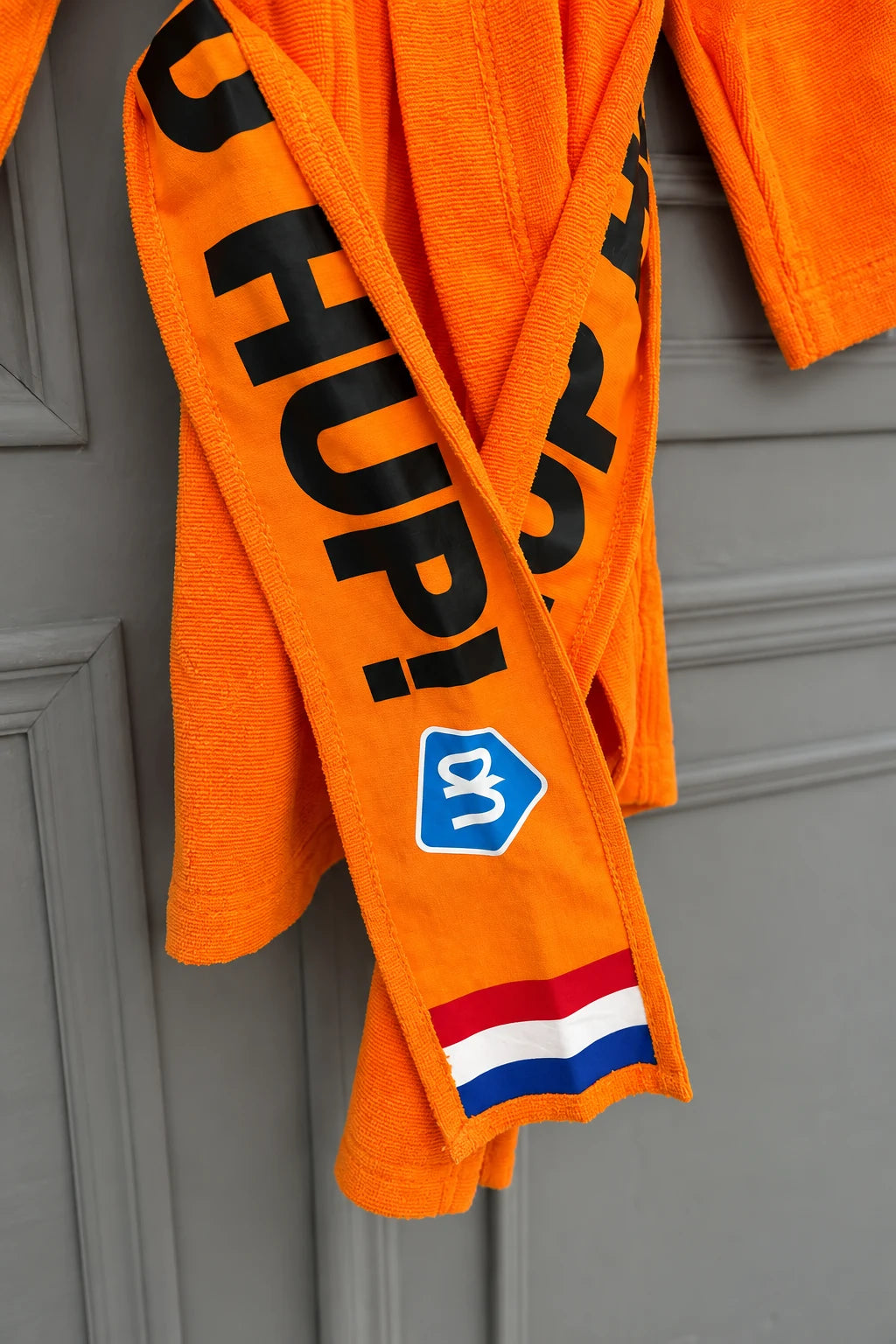 Orange Racing Kids Bathrobe – Soft & Cozy | Ages 6–10 Years