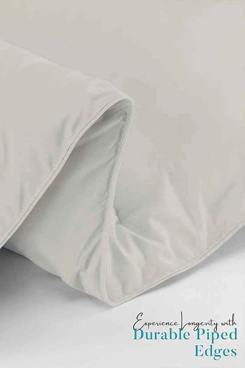 Soft Light Gray Quilted Comforter with Corner Tabs