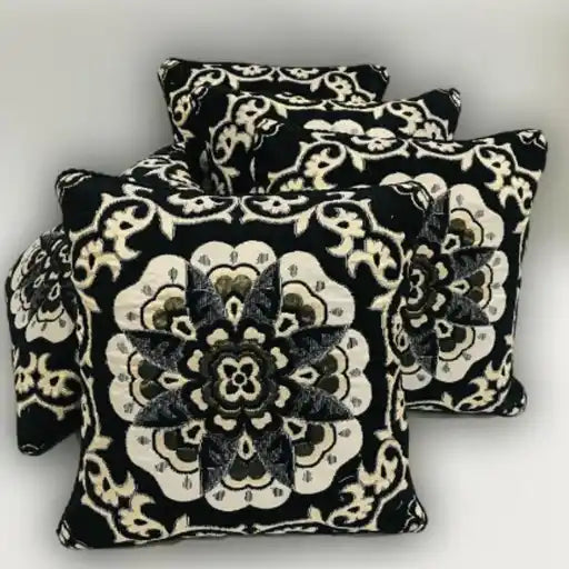 5-Piece Velvet Jacquard Cushion Covers Set