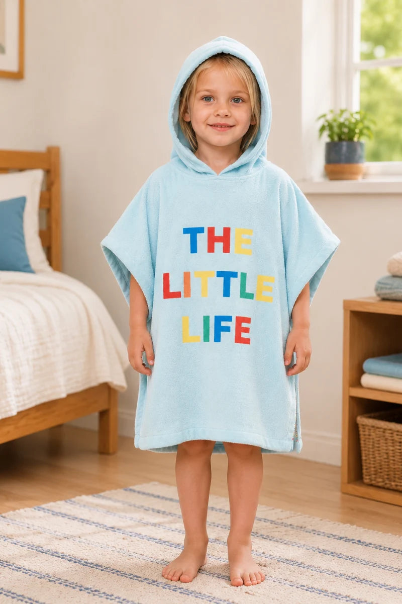 Beach & Surf Floral Hibiscus Hooded Poncho – Kids (2–3 Years)