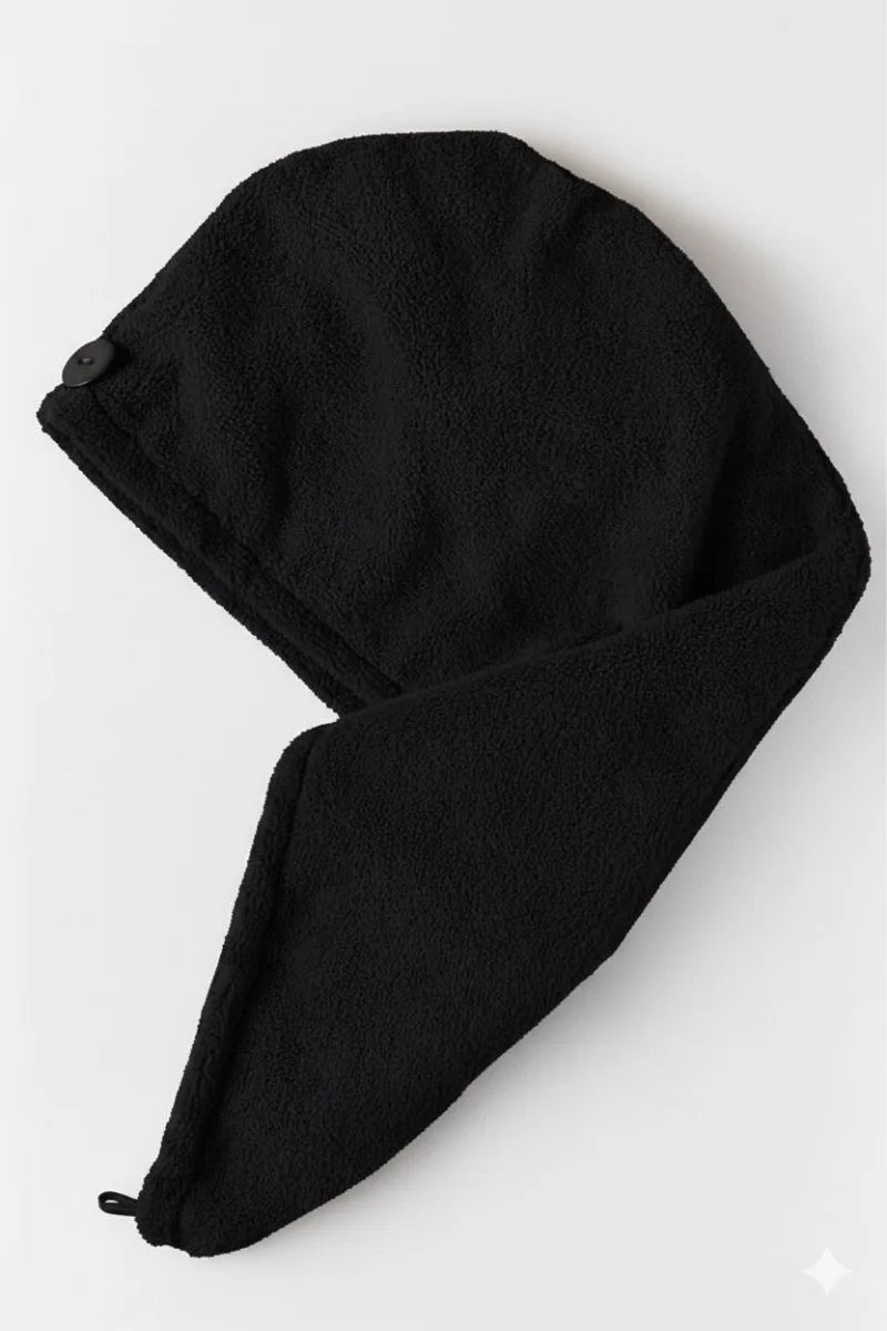 Velvet Hair Dry Cap (Turban Style) – Fast Dry, Frizz-Free & Stylish
