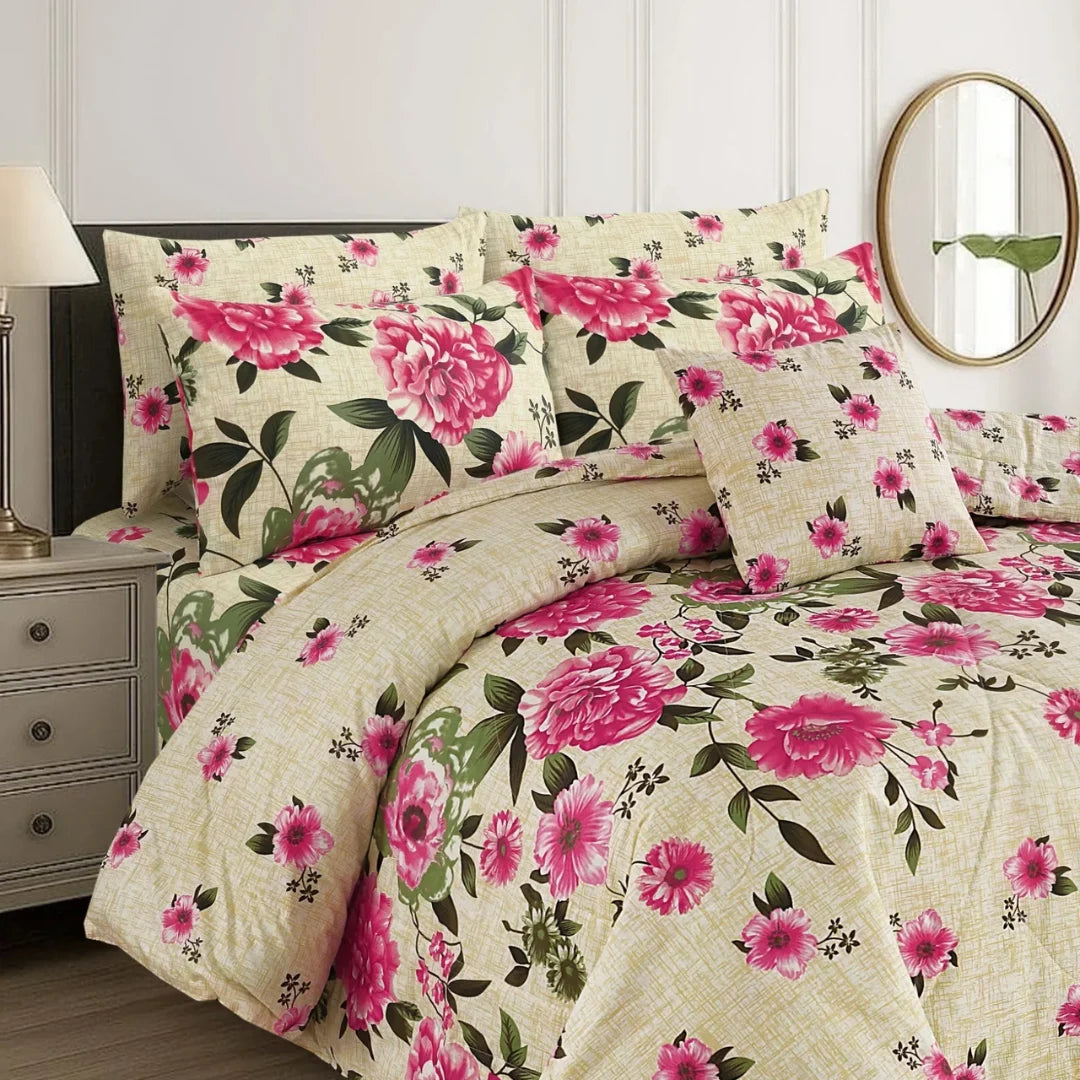 Signature ASH-1029 Cotton Comforter Set – 7 Pieces