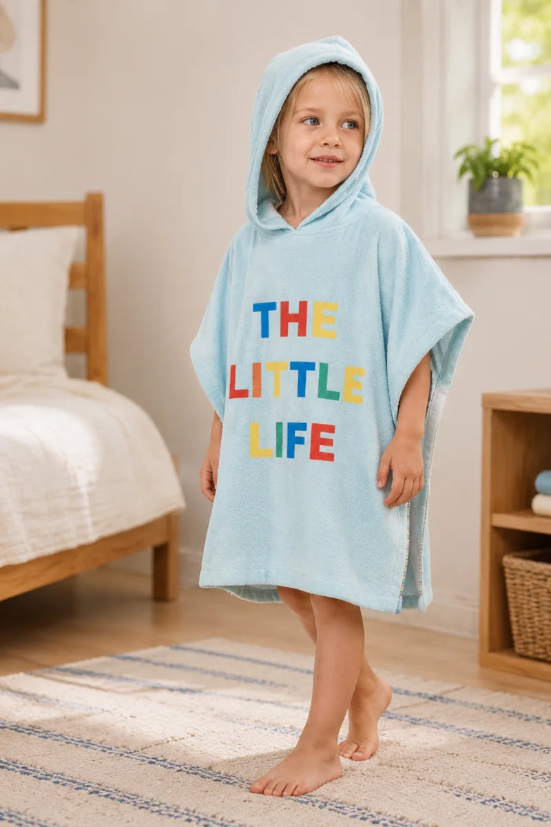 Beach & Surf Floral Hibiscus Hooded Poncho – Kids (2–3 Years)