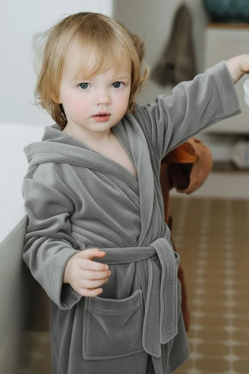 Kids Velvet Bathrobe – Soft & Cozy | Ideal for Ages 4 to 6 Years