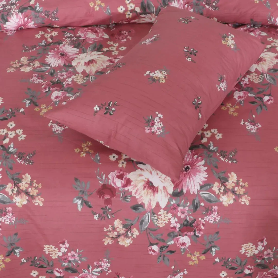 Signature Pink Cotton Comforter Set – 7 Pieces
