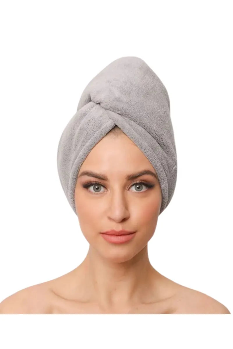 Velvet Hair Dry Cap (Turban Style) – Fast Dry, Frizz-Free & Stylish