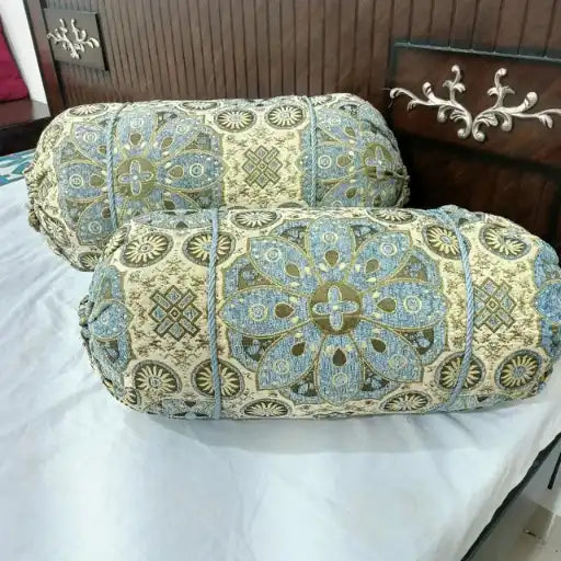 Velvet Jacquard Round/GOLL Pillow Covers – Pack of 2