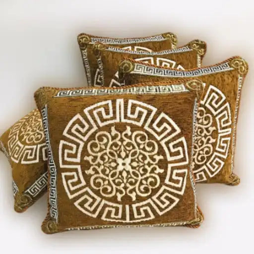 5-Piece Velvet Jacquard Cushion Covers Set