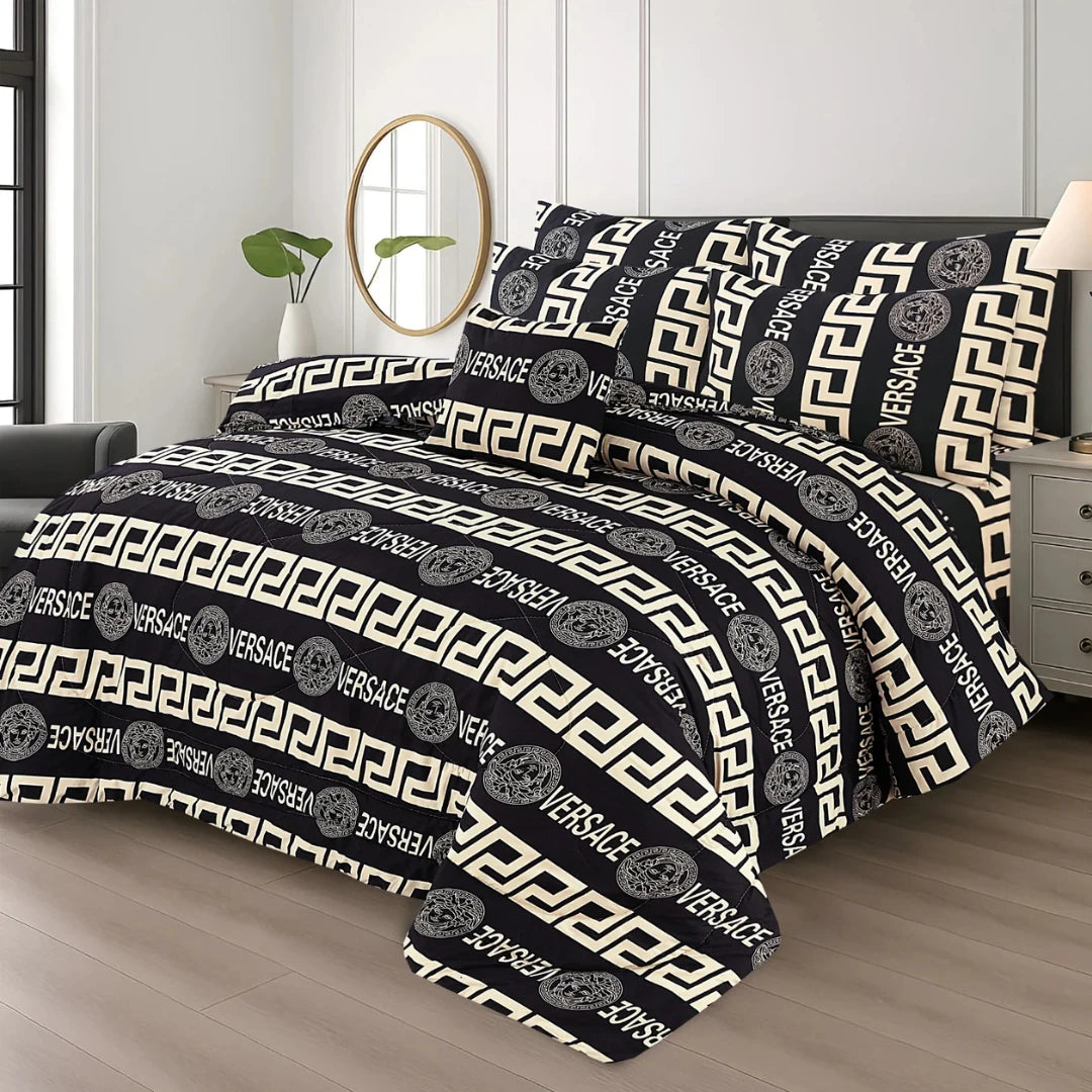 Signature Versace Cotton Comforter Set – 7 Pieces