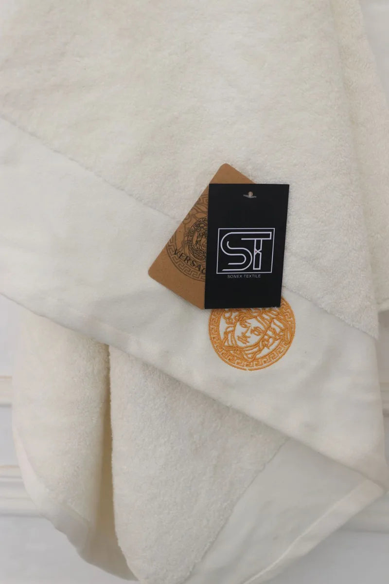 Versace Pure Cotton Bath Towel Set – Export Quality (2-Pcs)