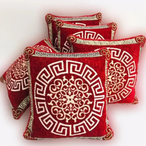 5-Piece Velvet Jacquard Cushion Covers Set