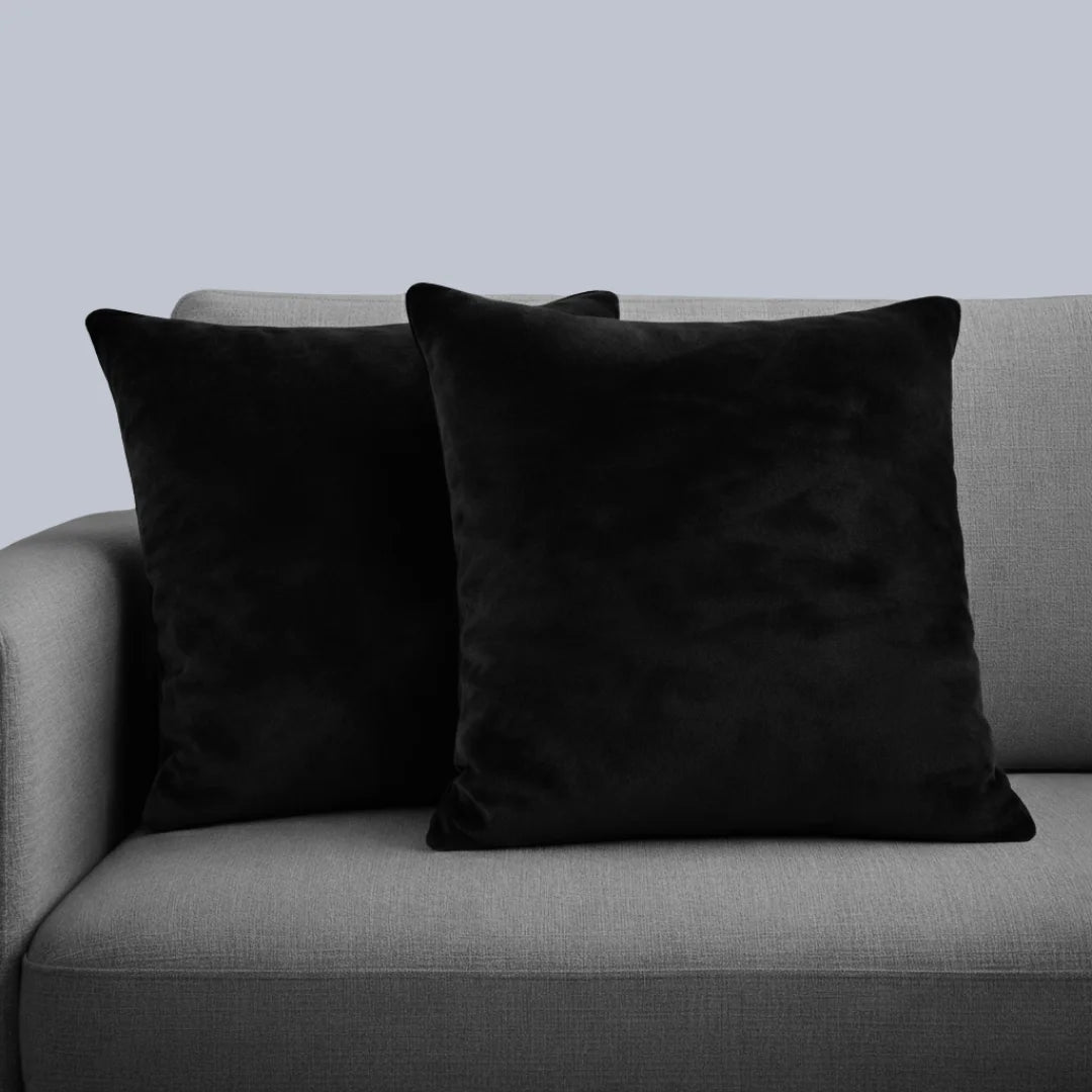Plain Fleece Cushions – Plush Comfort with Hidden Zipper (Set of 2)