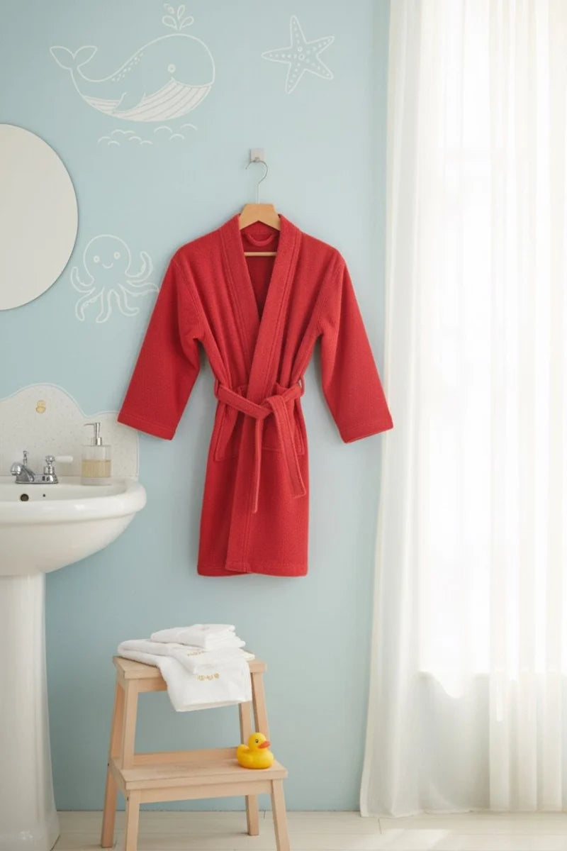 Kids Terry Kimono Bathrobe – Soft & Absorbent | Ages 4–12