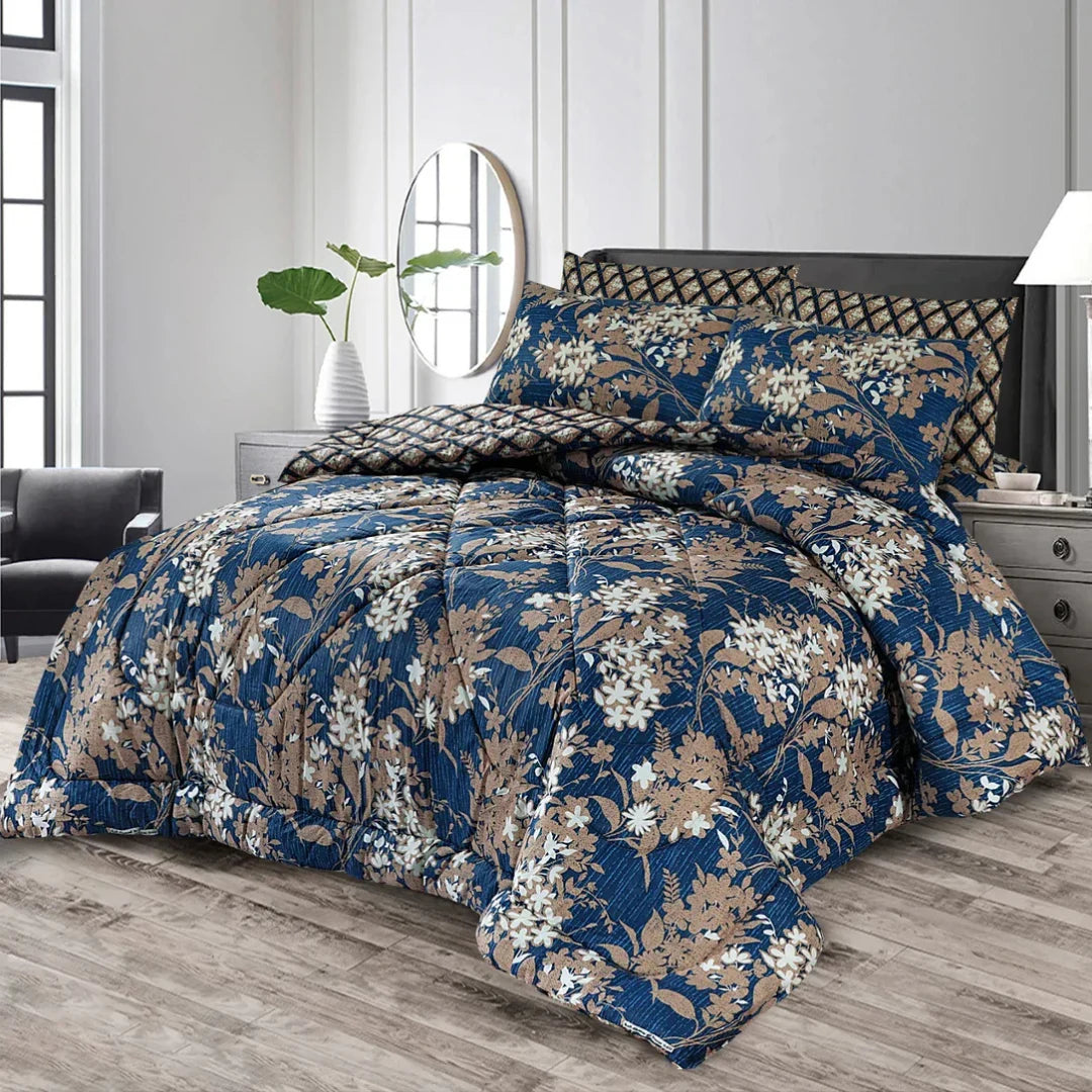 Green Fire Ash-1022 Cotton Comforter Set – 7 Pieces