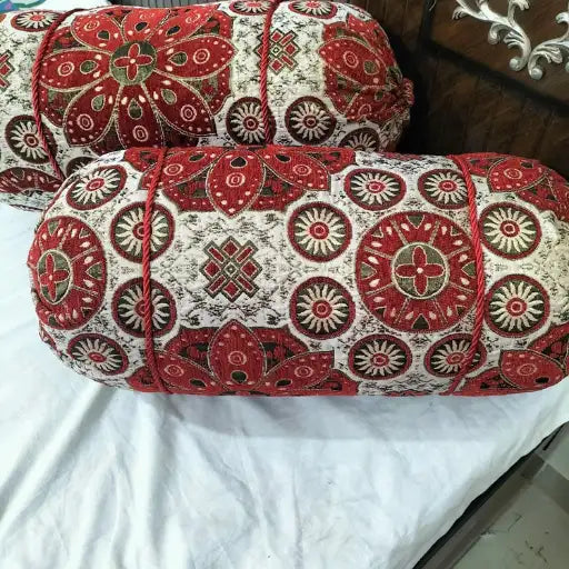 Velvet Jacquard Round/GOLL Pillow Covers – Pack of 2