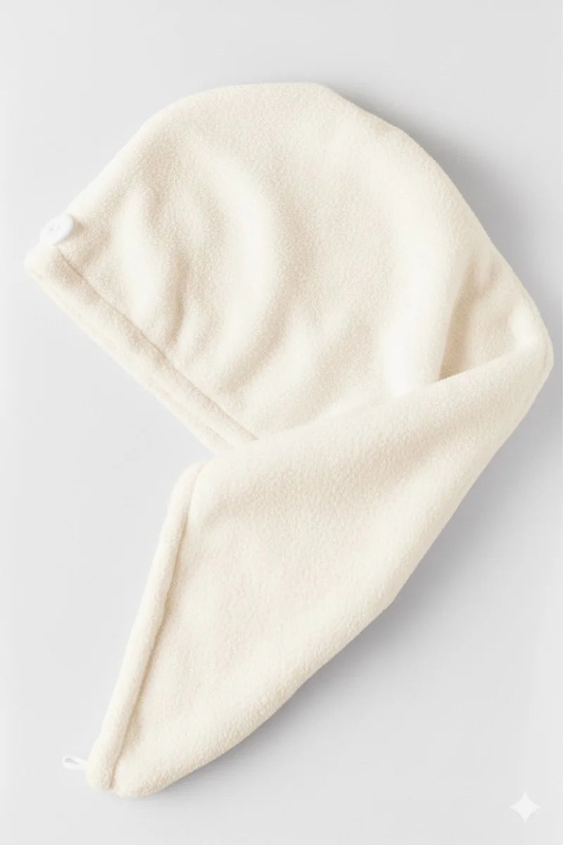 Velvet Hair Dry Cap (Turban Style) – Fast Dry, Frizz-Free & Stylish