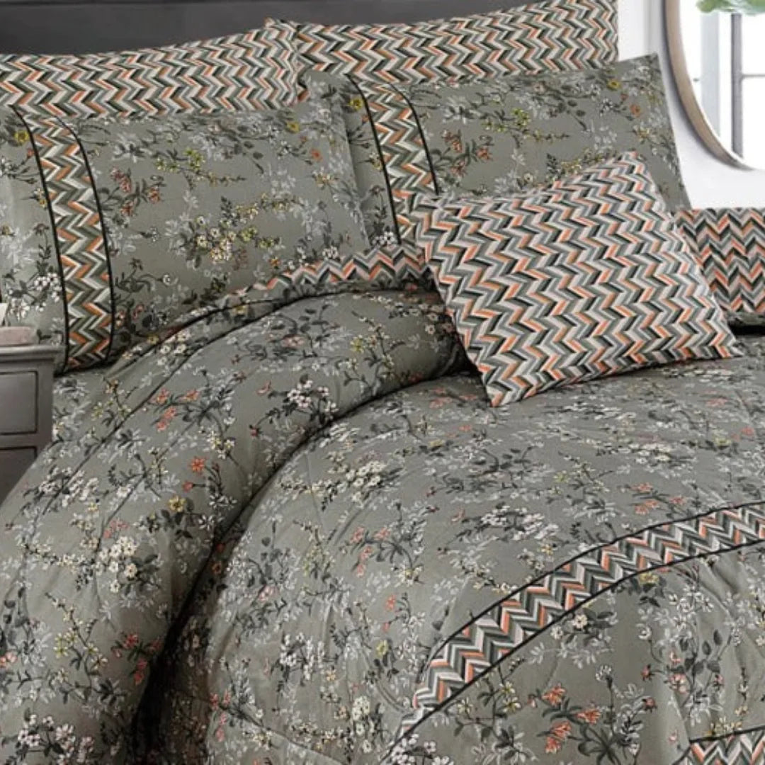Signature ASH-1024 Cotton Comforter Set – 7 Pieces