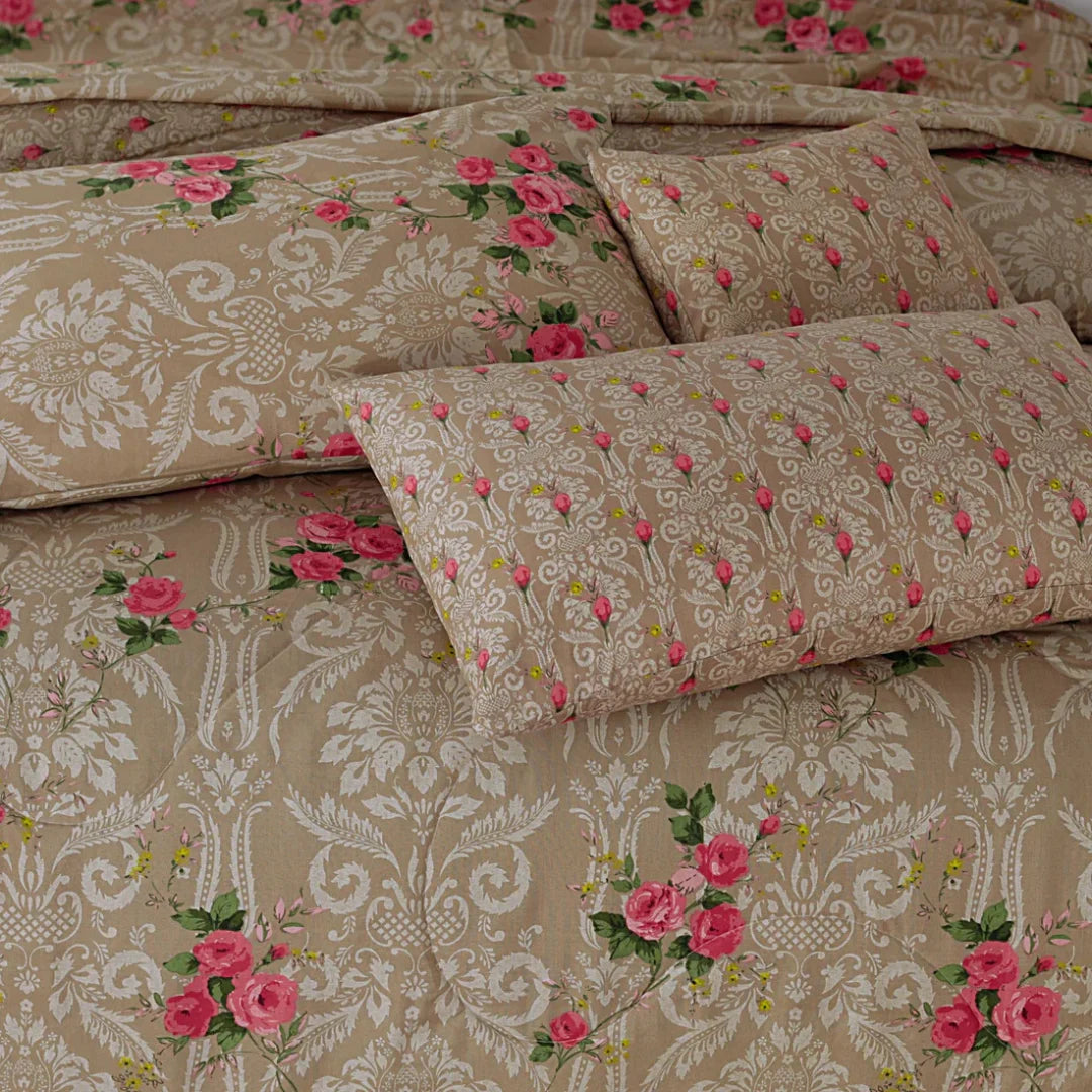 Signature Skin Flor Cotton Comforter Set – 7 Pieces