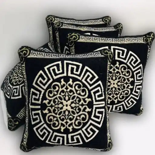 5-Piece Velvet Jacquard Cushion Covers Set