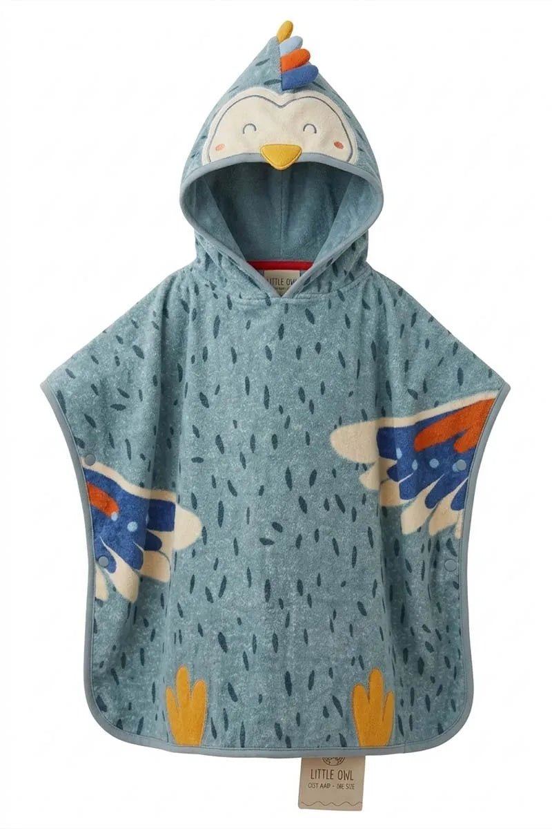 Green chick Premium Cotton Kids Ponchu – Quick Dry & Super Absorbent